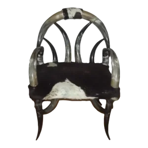 Mid 20th Century Steer Horn Chair