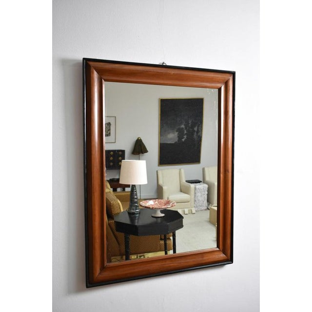Bicolor Wood and Ebonised Wood Mirrors, Set of 2 For Sale - Image 3 of 5