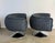 Modern Pair of d'Urso Swivel Lounge Chairs For Sale - Image 3 of 9
