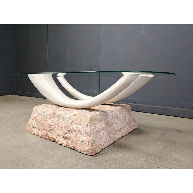 Vintage Faux Tusk Coffee Table, 1980s For Sale - Image 6 of 11