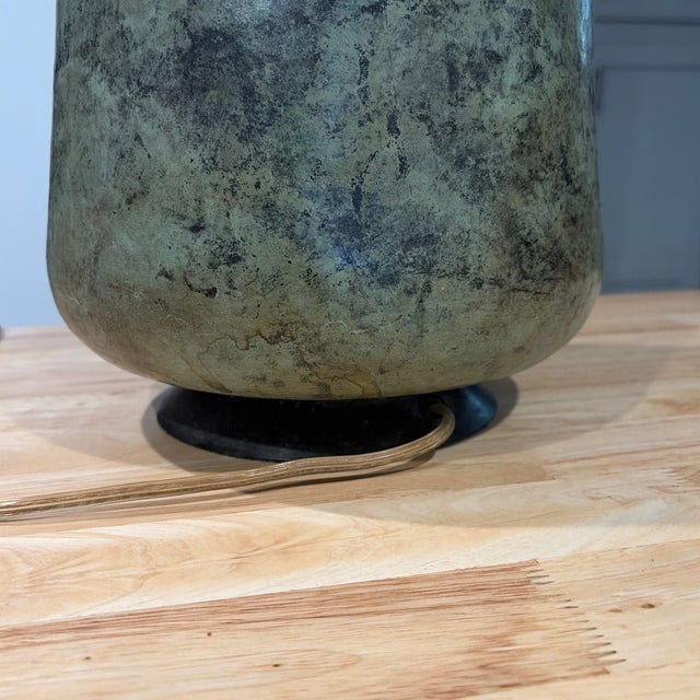 Metal Vintage Stag Archaistic Bronze Lamp For Sale - Image 7 of 7