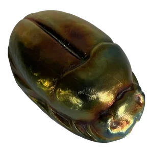 Egyptian Revival Favrile Glass Scarab Paperweight