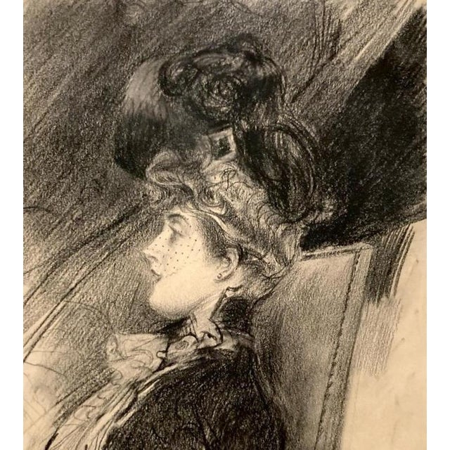 Giovanni Boldoni (1842-1931) (After) "Woman seated in profile" Digital silkscreen print signed in the plate...