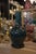 1950s Dark Green Glazed Ceramic Lamp, 1950s For Sale - Image 5 of 6
