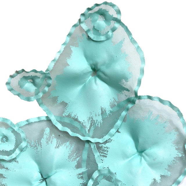 2020s Botanica Ocean Mist - Original Botanical Abstract Aluminum Mesh Wall Sculpture For Sale - Image 5 of 7