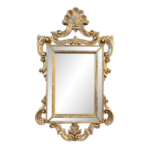 Vintage Italian Silver Leaf Wood Mirrors