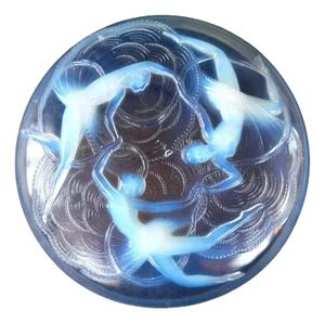 Vintage Glass Bowl with Dancers