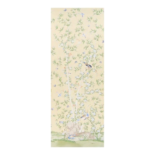 Sample - Schumacher X Miles Redd Brighton Pavilion Panel Fabric in Yellow For Sale