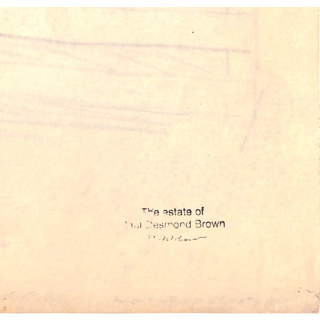Art Sz: 11"H x 8 3/8"W 1944 Provenance stamp on verso: The Estate of Paul Desmond Brown *Book sold separately*