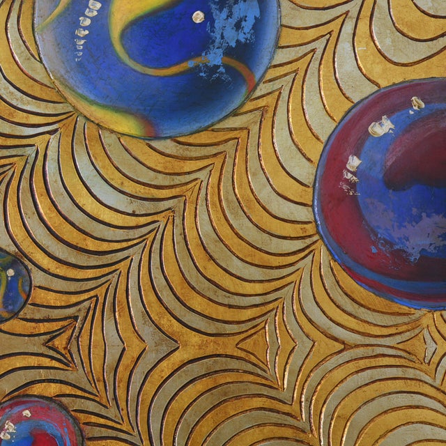 Giuseppe Caiafa, Sospensione Ottica, 2025, Carved Wood with Gold and Silver Leaf For Sale - Image 4 of 9