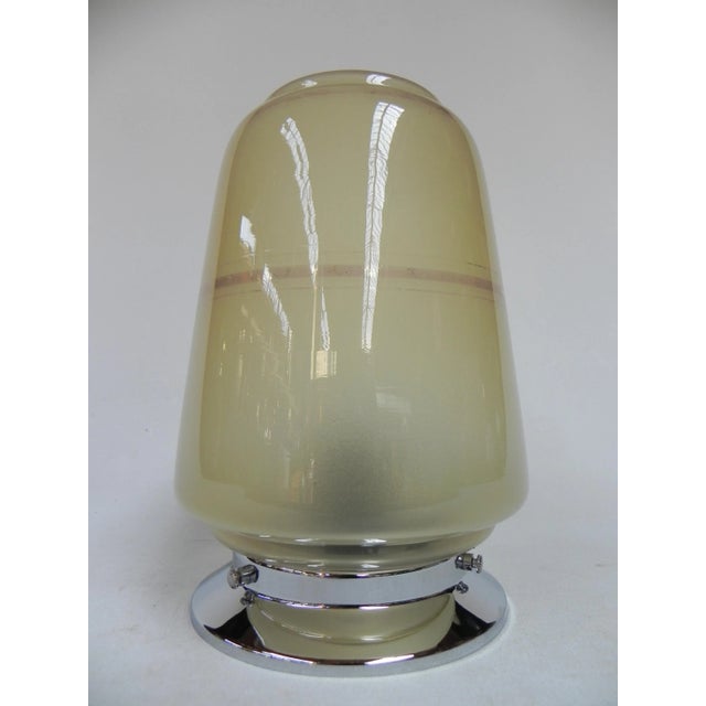 Art Deco Glass Ceiling Lamp, 1930s For Sale - Image 3 of 7