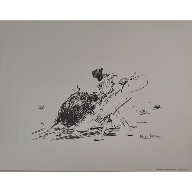 Modern Roberto Domingo y Fallola, El Mismo Gitanillo de Triana, Lanceando de Capa, Engraving For Sale - Image 3 of 3