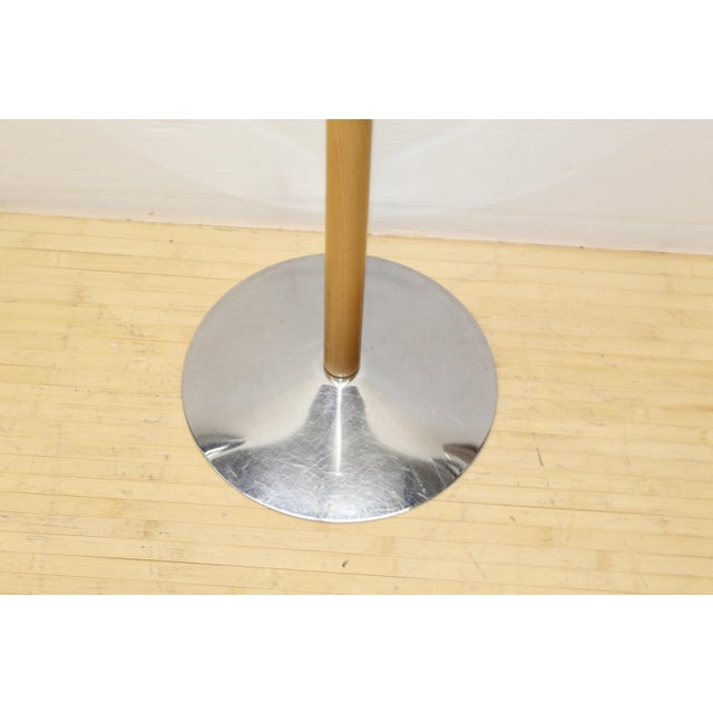 Mid-Century Modern Vintage Chrome & Beech Floor Standing Coat Rack For Sale - Image 3 of 7