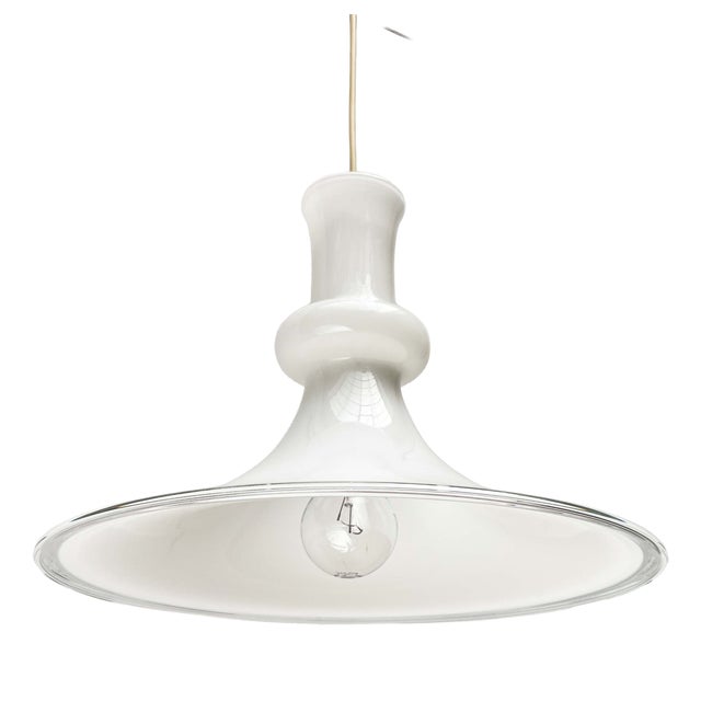 Vintage Danish Etude Glass Pendant Lamp by Michael Bang for Royal Copenhagen, Holmegaard, 1970s For Sale