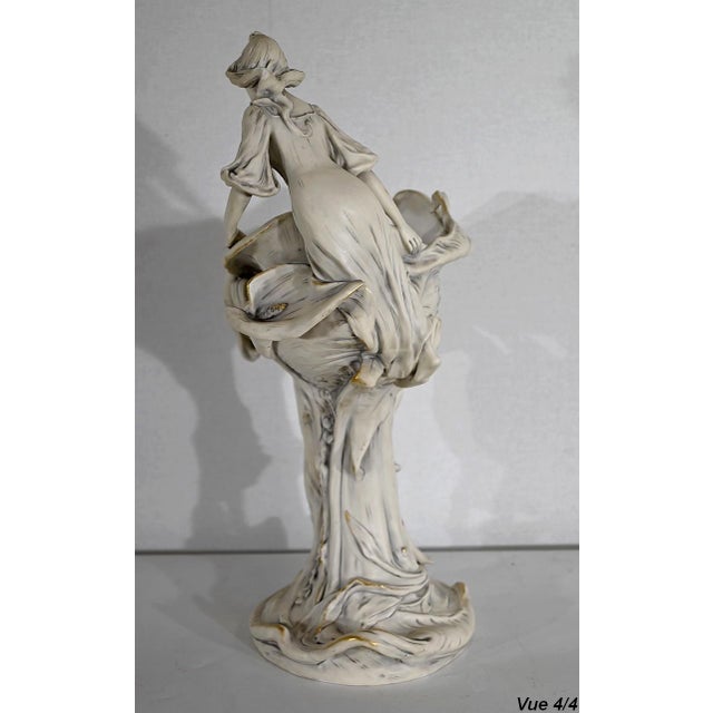 Art Nouveau Porcelain Cut Vase, 1900s For Sale - Image 17 of 18