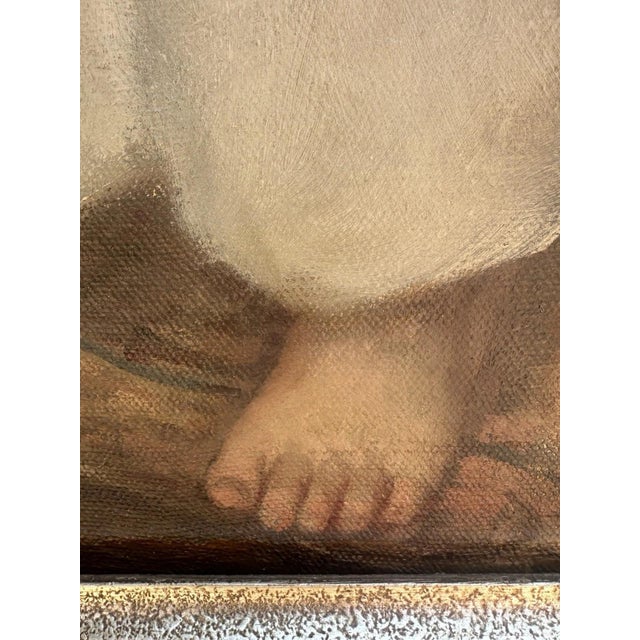 Heinrich Pforr, Quiet Morning, Girl in a White Nightgown, 1948, Oil Painting on Canvas For Sale - Image 10 of 13