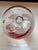 Late 20th Century Vintage Clear Glass Paperweight With Pink Swirl and Controlled Bubbles For Sale - Image 5 of 6