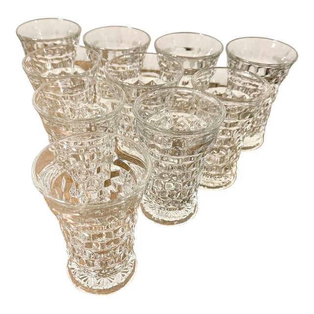 Fostoria 1930's American Flared Glass Set - 10pcs For Sale