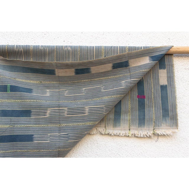 1980s Vintage Baoule African "Katiola Dawn" Ikat Throw For Sale - Image 5 of 6