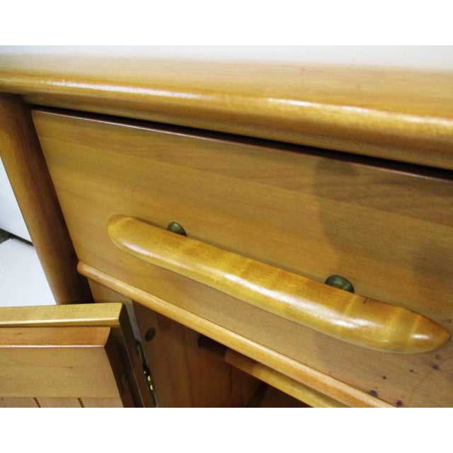 Cushman Mid Century Birch Wood Server Credenza For Sale - Image 9 of 17