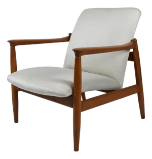 Vintage Beige Fabric Armchair by E. Homma, 1960s