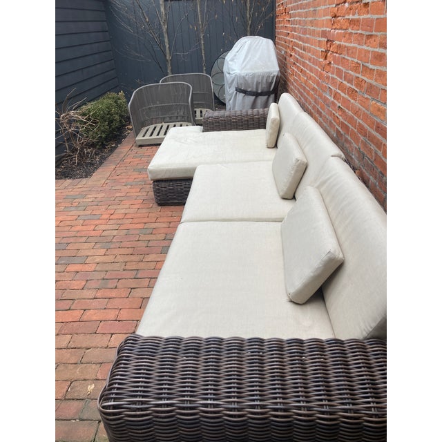 Restoration Hardware Rh Outdoor Majorca Chaise Sofa Sectional Chairish