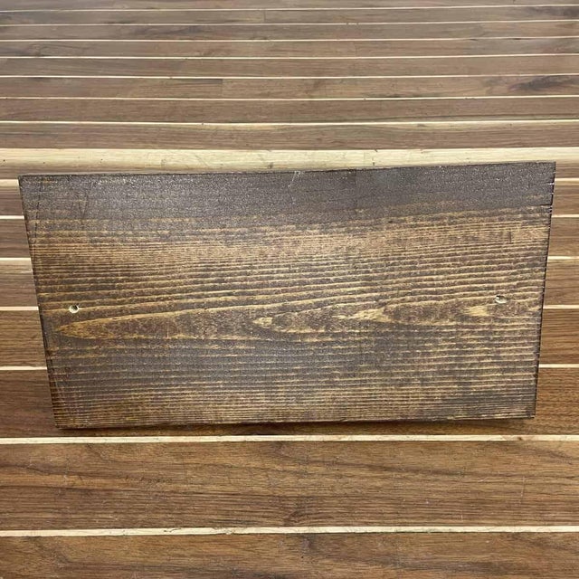 Mid 20th Century Vintage Brass Nautical Wall-Mounted Light on Wood Base For Sale - Image 5 of 5