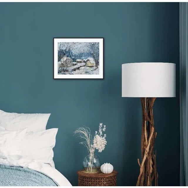 Contemporary Contemporary Impressionist Winterscape Landscape Oil Painting For Sale - Image 3 of 12