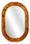 Brutalist Scandinavian Oval Pine Mirror, Denmark, 1960s For Sale