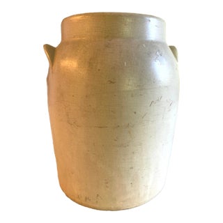 Vintage French Confit Stoneware Crock Pot For Sale