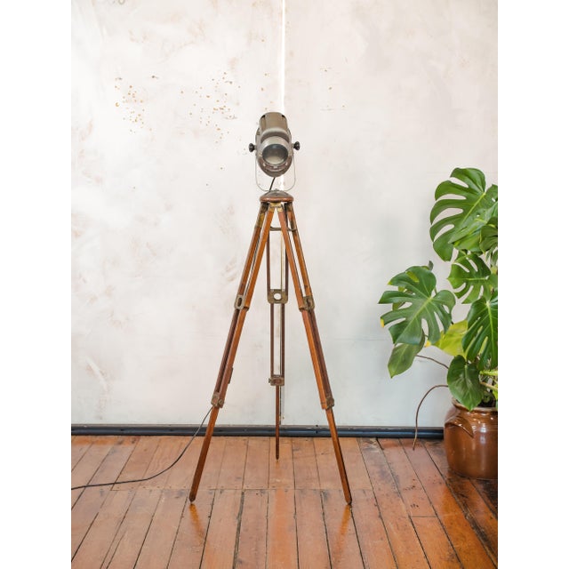 Vintage French Theater Spotlight Floor Lamp, 1950s For Sale - Image 11 of 18