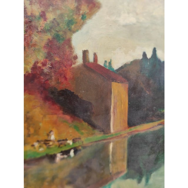 Pradel, French Landscape, 1993, Oil on Canvas For Sale - Image 4 of 9