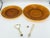American 1960s Indiana Sandwich Glass Tiara Amber 2-Tier Plate Serving Tray For Sale - Image 3 of 5