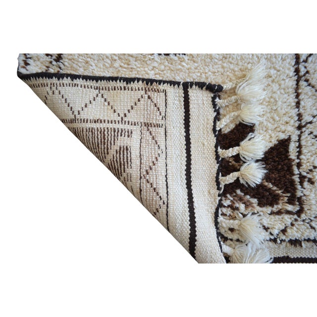 Hand-Knotted Kurdish Runner Rug . Tribal Herki . Undyed Wool Hallway Decor - 2′10″ × 11′11″ For Sale - Image 12 of 14