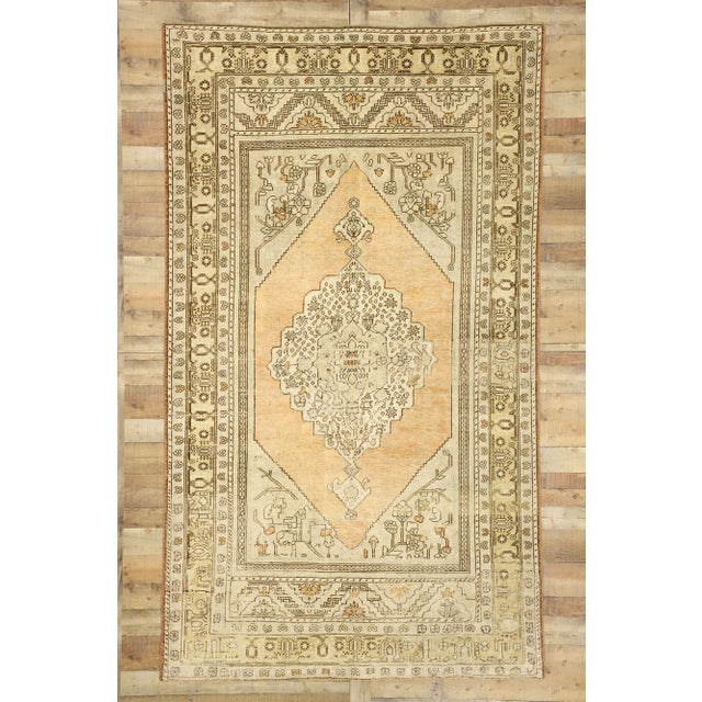 Mid 20th Century Vintage Turkish Oushak Rug 06'01 X 10'07 For Sale In Dallas - Image 6 of 8