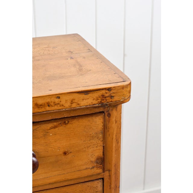 19th Century 19th Century Pine 2 Over 3 Chest With Wooden Knobs For Sale - Image 5 of 14