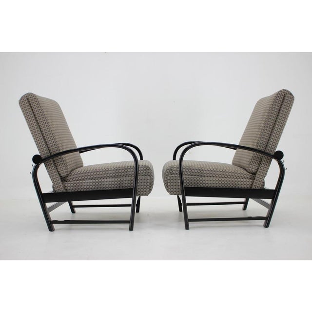 Set of Czechoslovakian Adjustable Armchairs, 1940s For Sale - Image 4 of 18