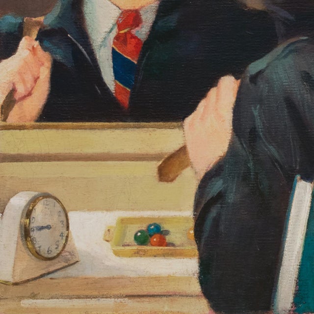'Getting Ready' by Frederick Sands Brunner, Circa 1935, Elementary School, Pennsylvania Academy of Fine Arts, Saturday Evening Post, Illustrator For Sale In Monterey, CA - Image 6 of 8