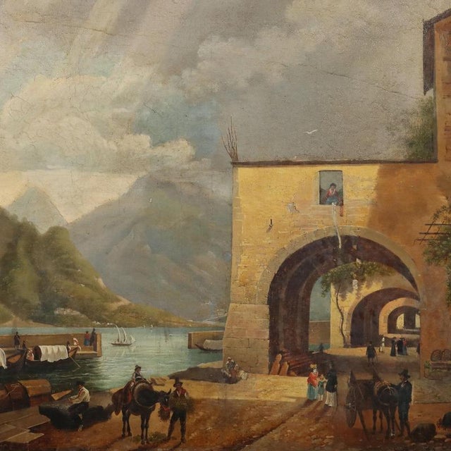 Giuseppe Canella, Figurative Composition, Oil on Canvas For Sale - Image 3 of 16