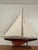 Vintage Triple Sail Coastal Scale Model of Sail Boat For Sale - Image 6 of 12