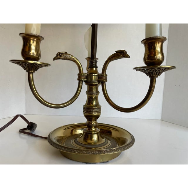 Early 20th Century Louis XVI Style Bouillotte Table Lamp With Eagle Head and Arrow Details For Sale - Image 11 of 12