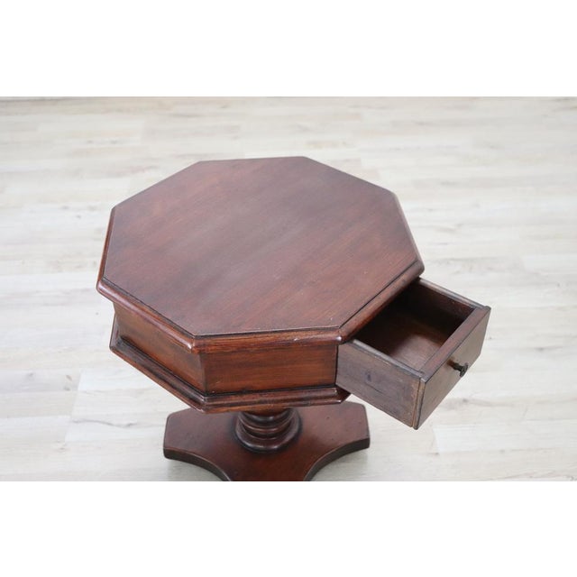 Late 20th CenturyLow Octagonal Side Table in Walnut For Sale - Image 4 of 7
