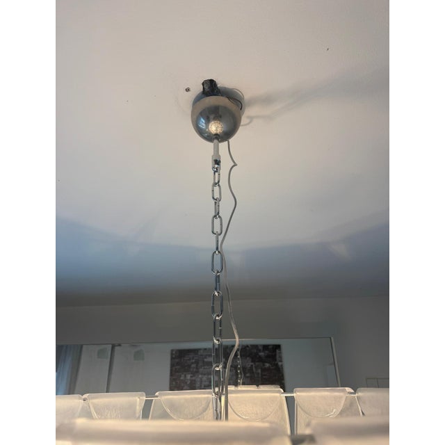 Contemporary Modern Green "Petals" Murano Style Glass Chandelier For Sale - Image 15 of 16