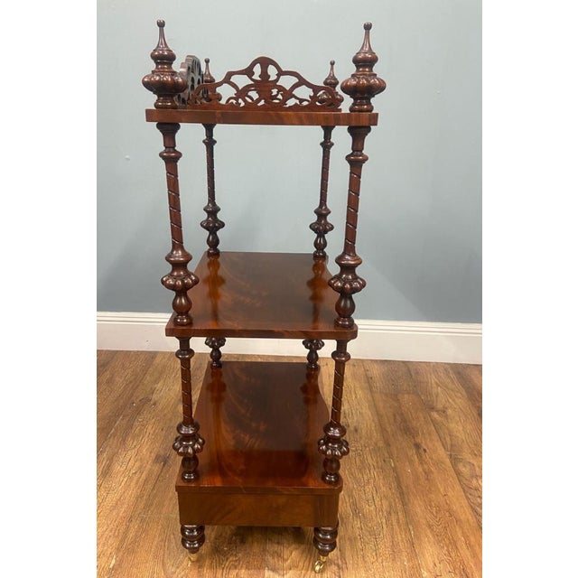 Victorian Walnut Whatnot Bookcase, 1880s For Sale - Image 6 of 18