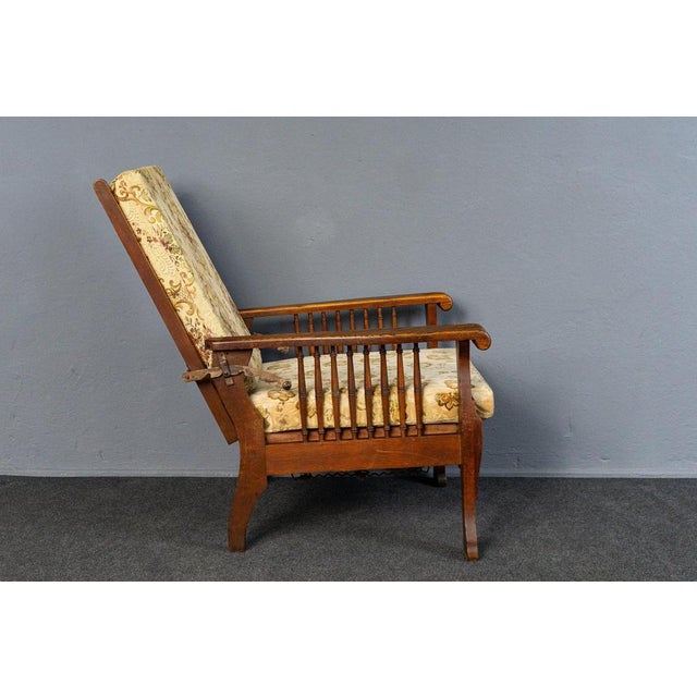 Brown Adjustable Lounge Chair in Oak For Sale - Image 8 of 18