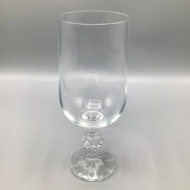 Bohemia Bohemian Cut Crystal Ball Stem Goblets-Set of 4 For Sale - Image 4 of 13