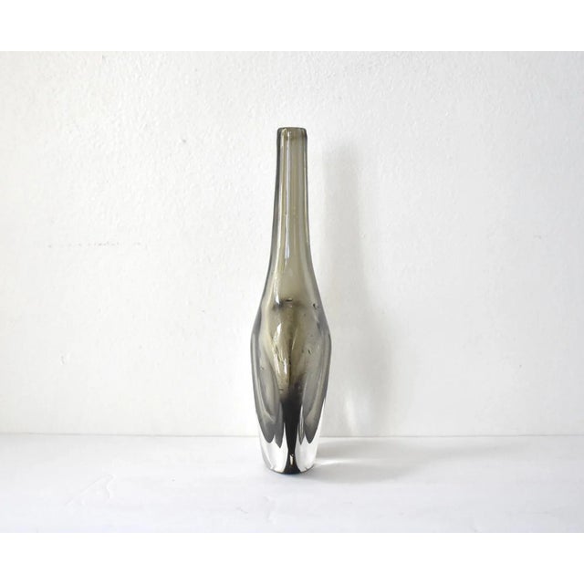 1950s Vintage Mid-Century 1950s Nils Landberg for Orrefors Swedish Sommerso Dusk Series Vase For Sale - Image 5 of 10