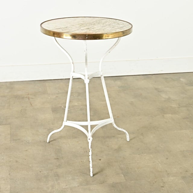 French 19th Century Marble & Iron Bistro Table For Sale - Image 12 of 12