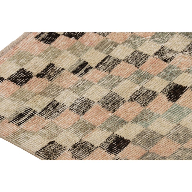 Vintage Zeki Müren Runner With Polychromatic Geometric Patterns From Rug & Kilim For Sale In New York - Image 6 of 8
