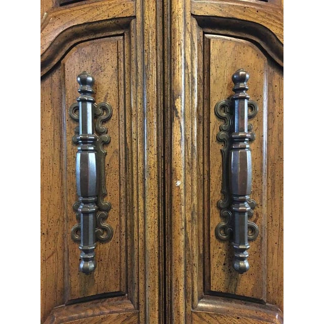 Burlington House Furniture Carved Wood Armoire Chairish